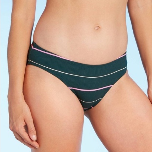 Kona Sol Other - KONA SOL Indigo Stripe Wide Hipster Bikini Bottom